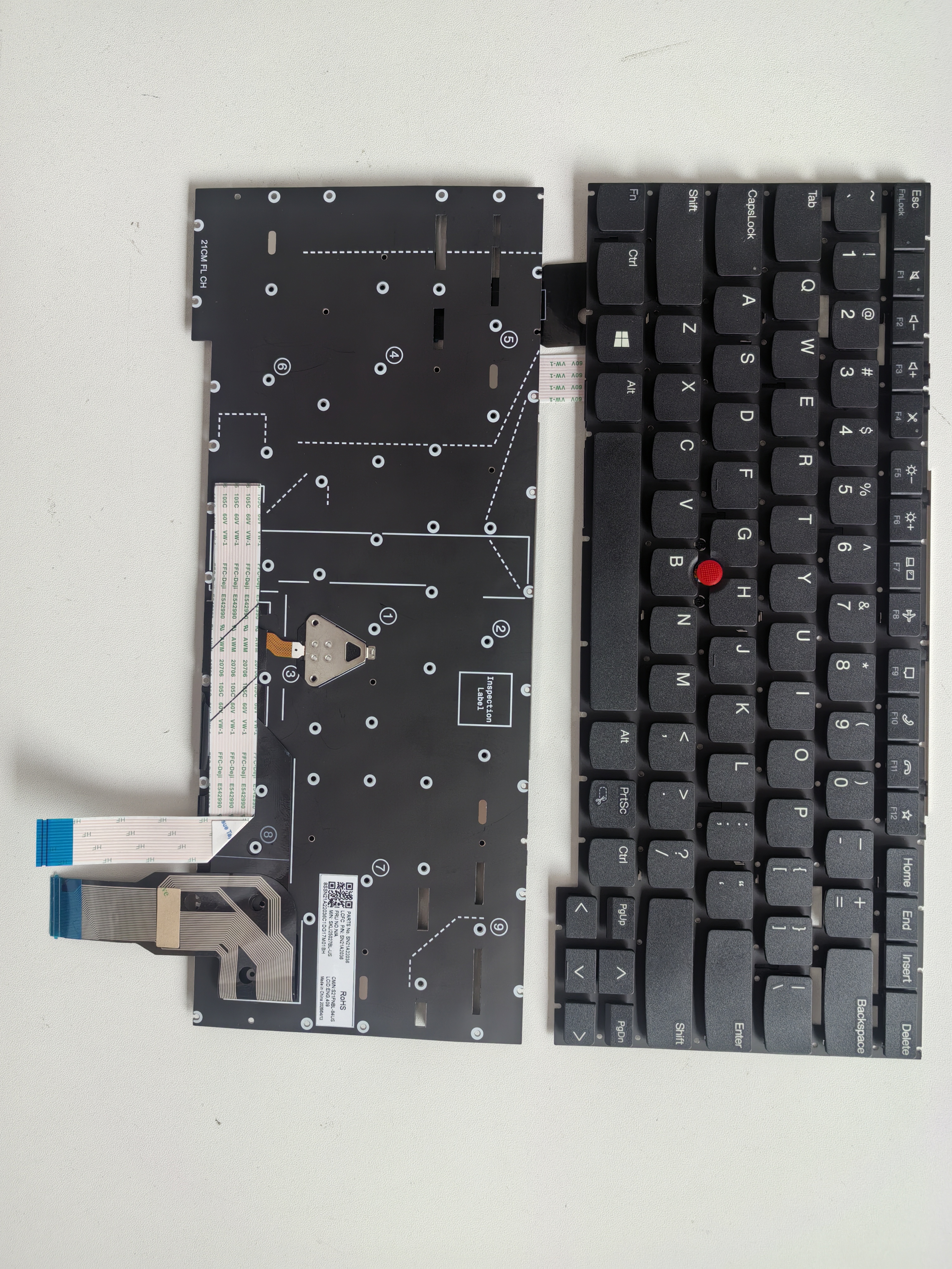 Picture of New Replacement Laptop Keyboard For IBM T14S second generation/T14S GEN2 2021/P1 GEN4/X1 Extreme hermit BLACK With Point (OEM) US Layout